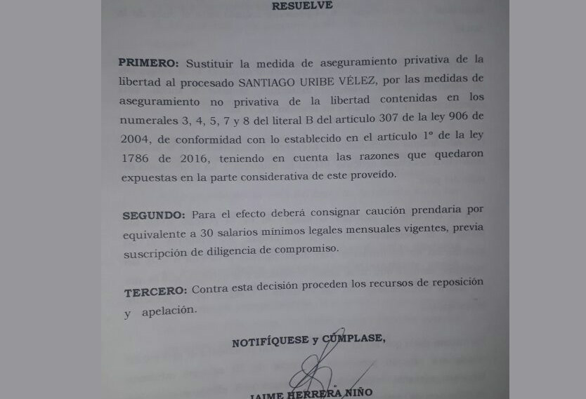 Fallo Santiago Uribe Fallo Santiago Uribe