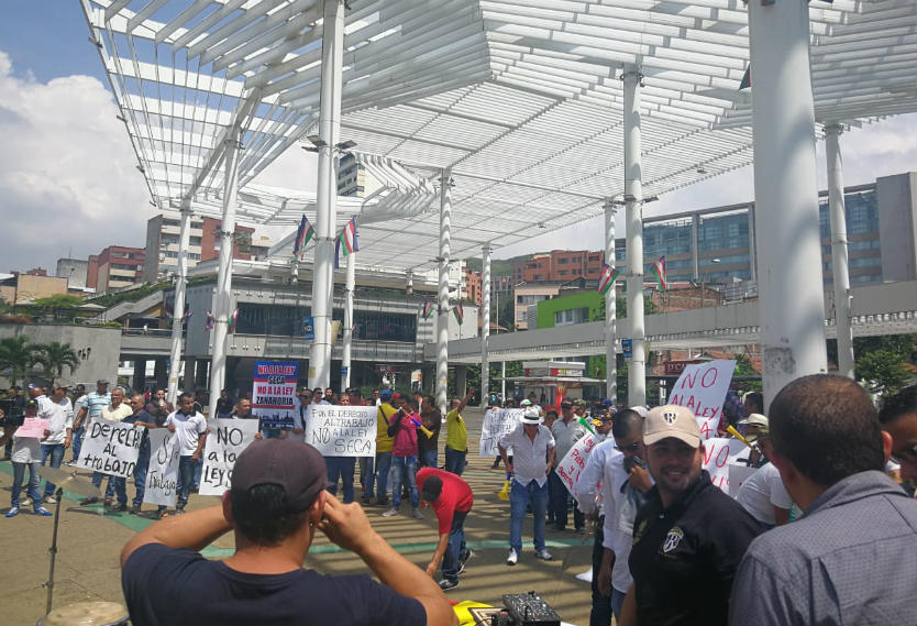 Protesta por ley seca en Cali Protesta por ley seca en Cali