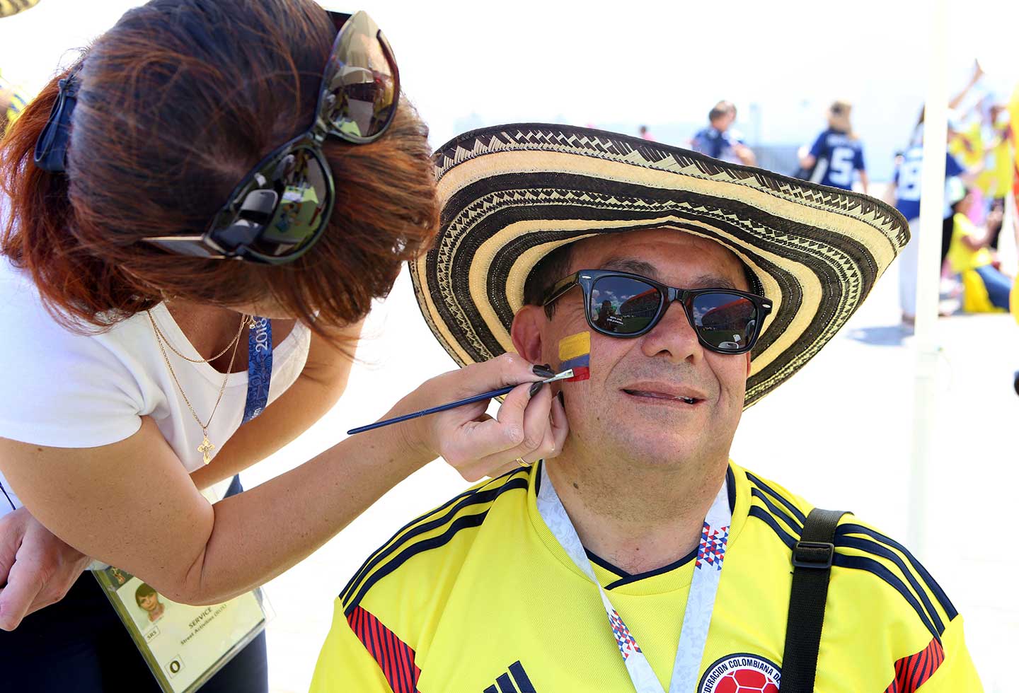 Colombiano apoya a la Selección Colombia