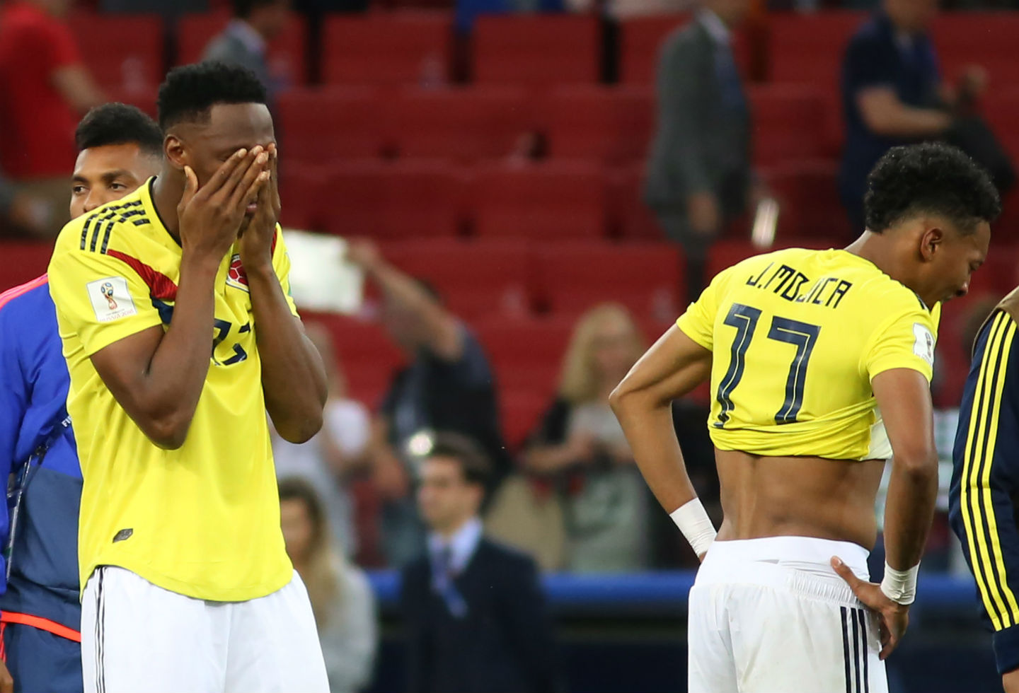 Yerry Mina llora salida de Colombia del Mundial de Rusia