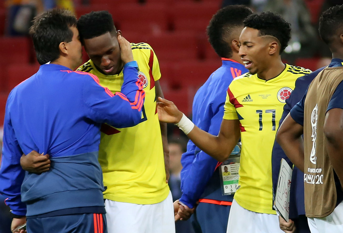 Yerry Mina llora salida de Colombia del Mundial de Rusia