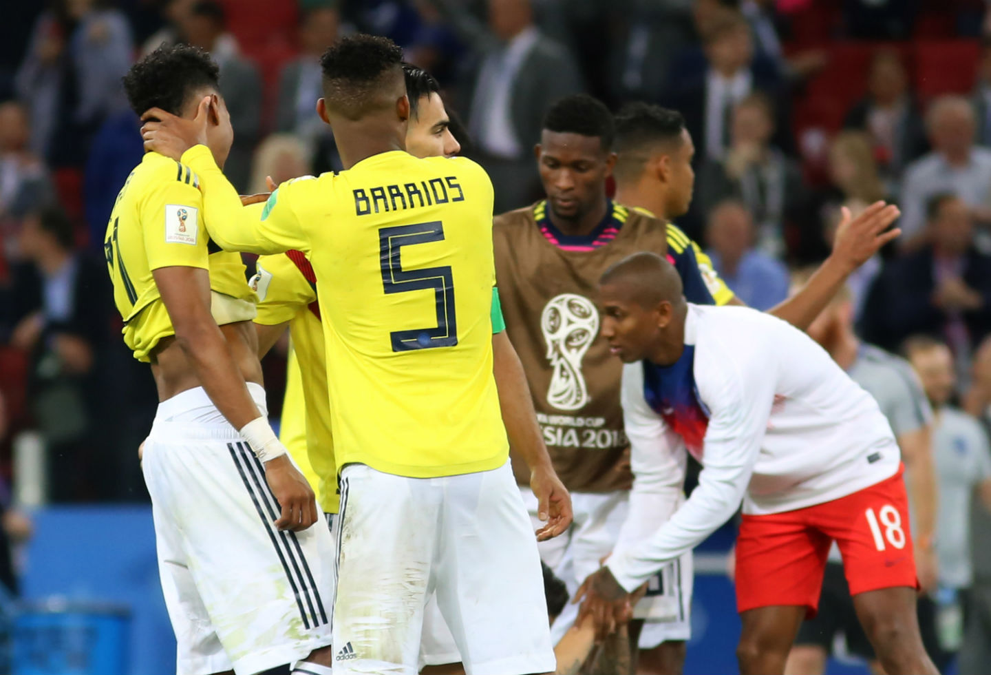 Johan Mojica lloró tras la eliminación de Colombia del Mundial de Rusia.