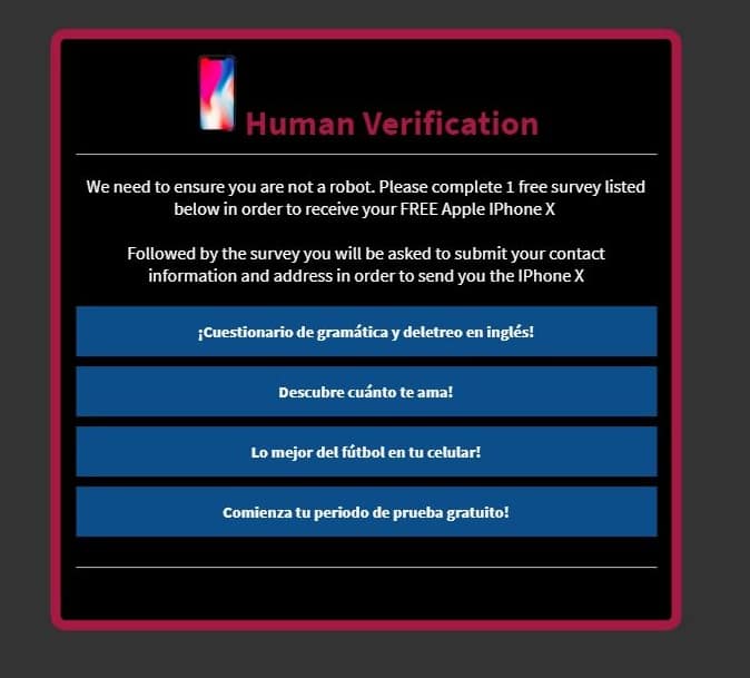 Aviso de la encuesta que sale al deslizar la imagen de Instagram