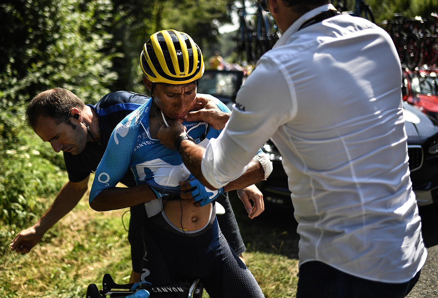 Nairo Quintana sufrió caída en el Tour de Francia