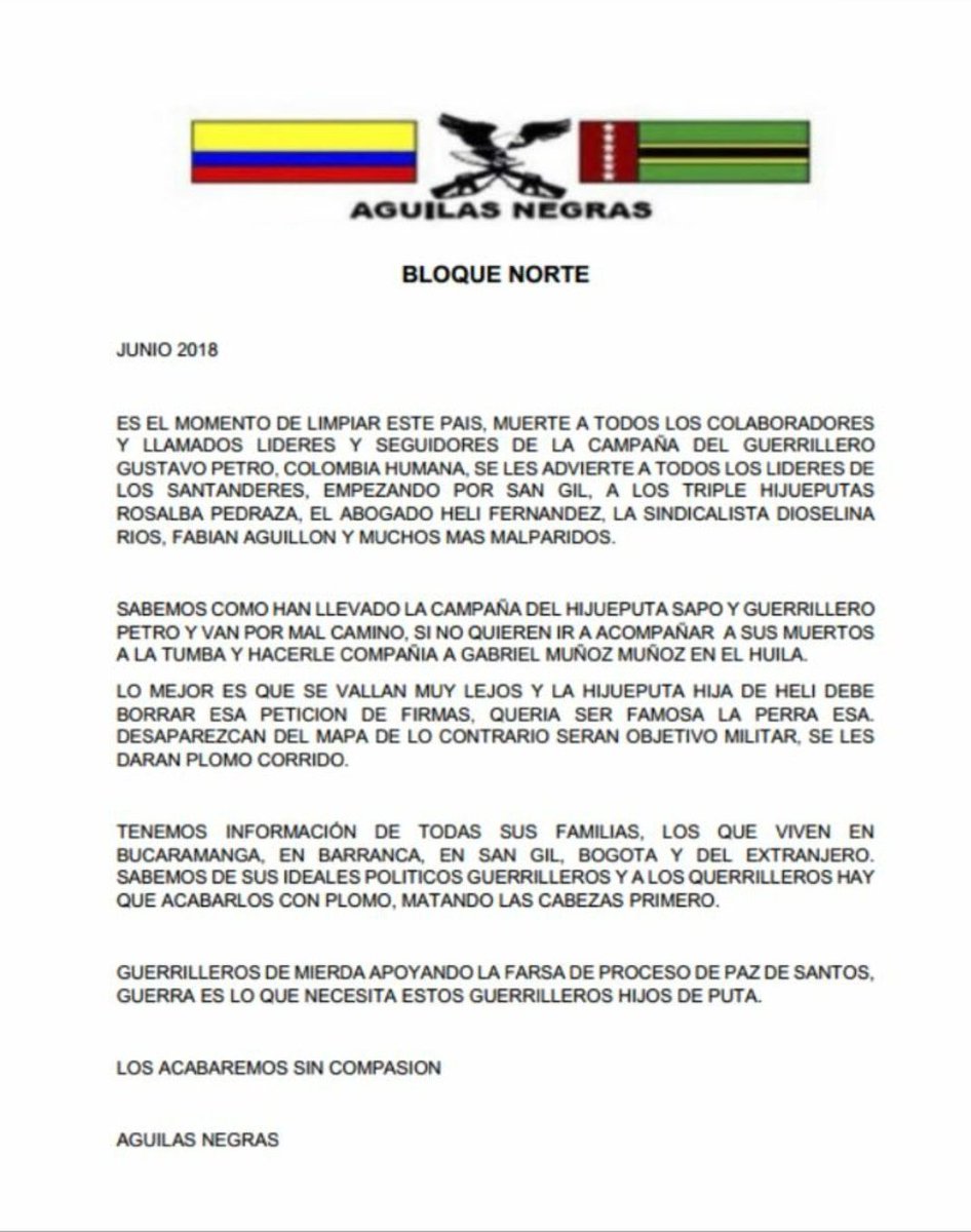 Desmienten veracidad de panfleto contra seguidores de Petro | RCN Radio