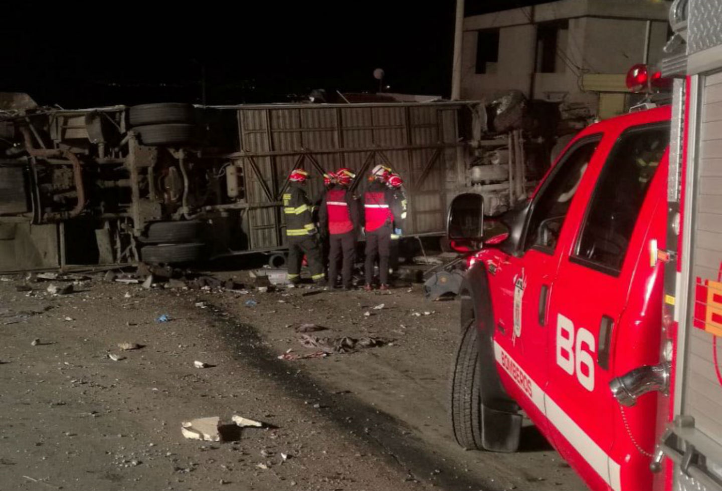 Accidente de bus en Ecuador