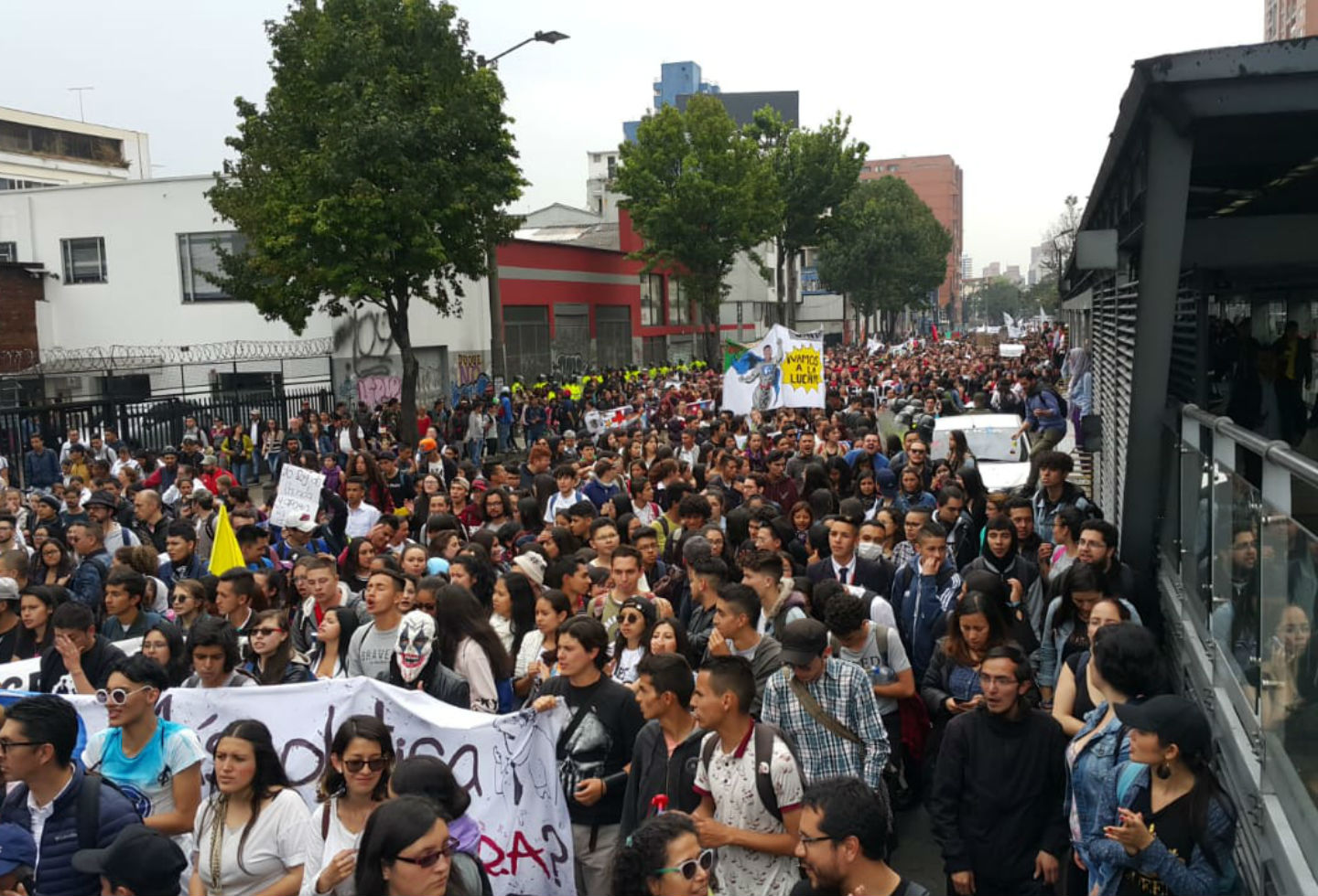 Marcha estudiantil en Bogotá