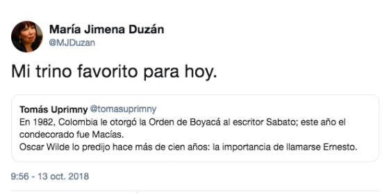 El trino de María Jimena Duzán contra Ernesto Macías