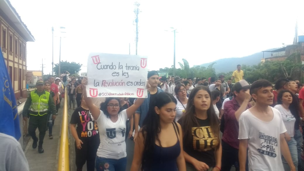 Movilización en Ibagué. Imagen de referencia.
