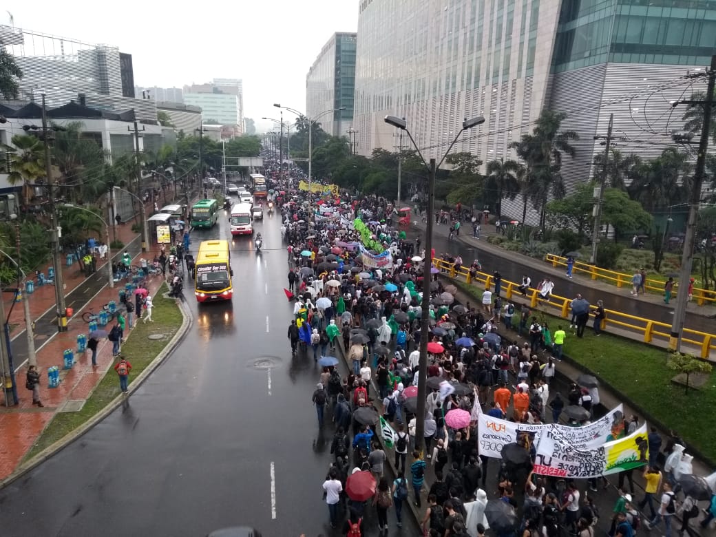 Movilizaciones estudiantiles en Medellín