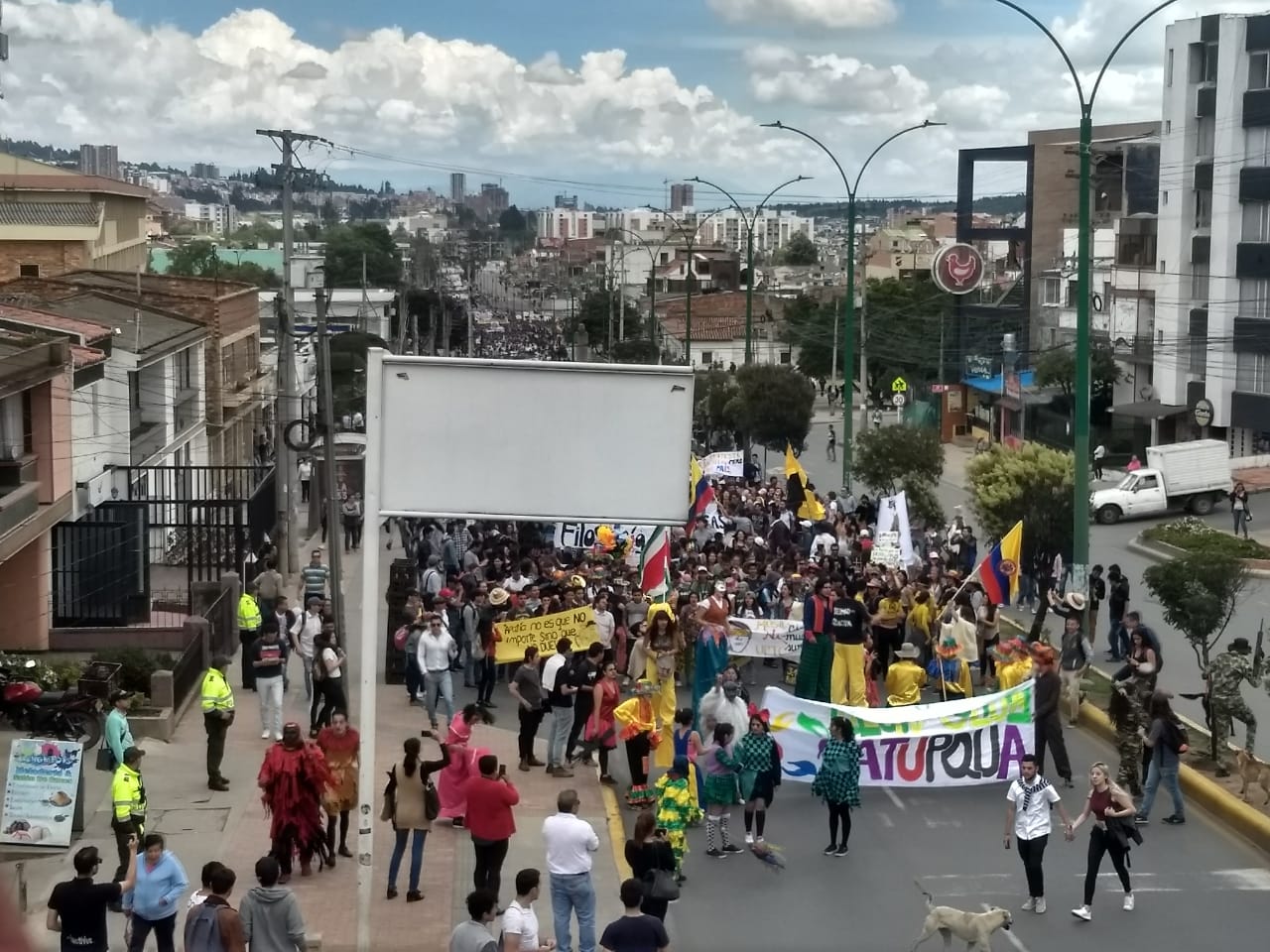 Movilizaciones estudiantiles en Tunja