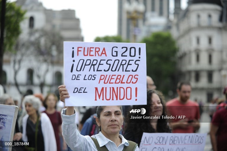 Protestas en Buenos Aires G20