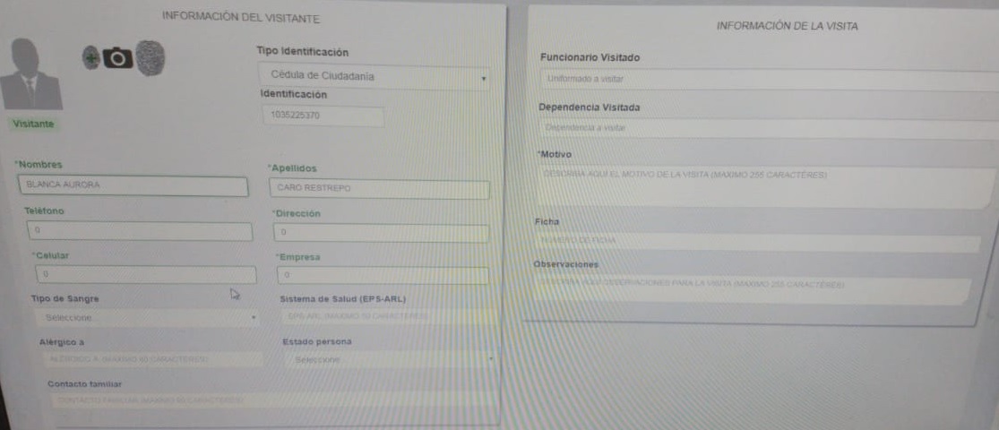 Registro Policíal de falsa teniente