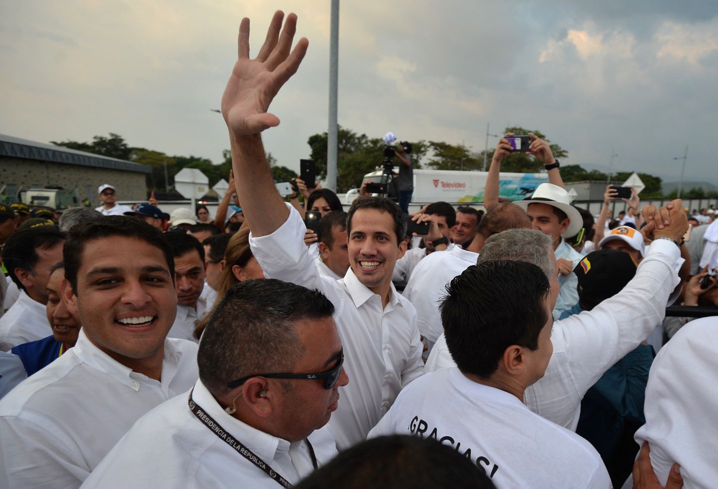 Juan Guaidó en el Venezuela Aid Live Juan Guaidó en el Venezuela Aid Live