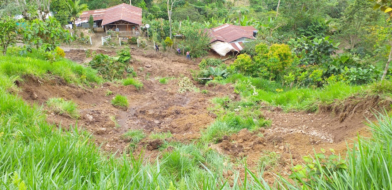 Las lluvias habrían provocado los deslizamientos de tierra en Otanche (Boyacá)