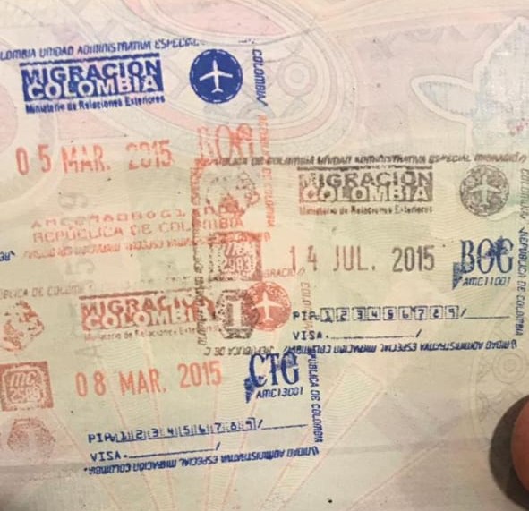 Pasaporte del Colombiano detenido en Barceona, con drogas