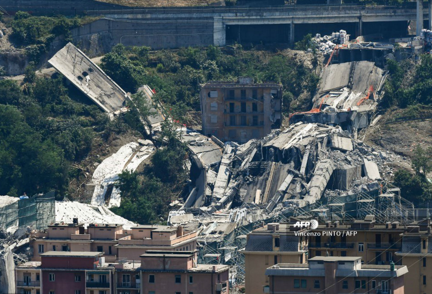 Puente desplomado en Italia