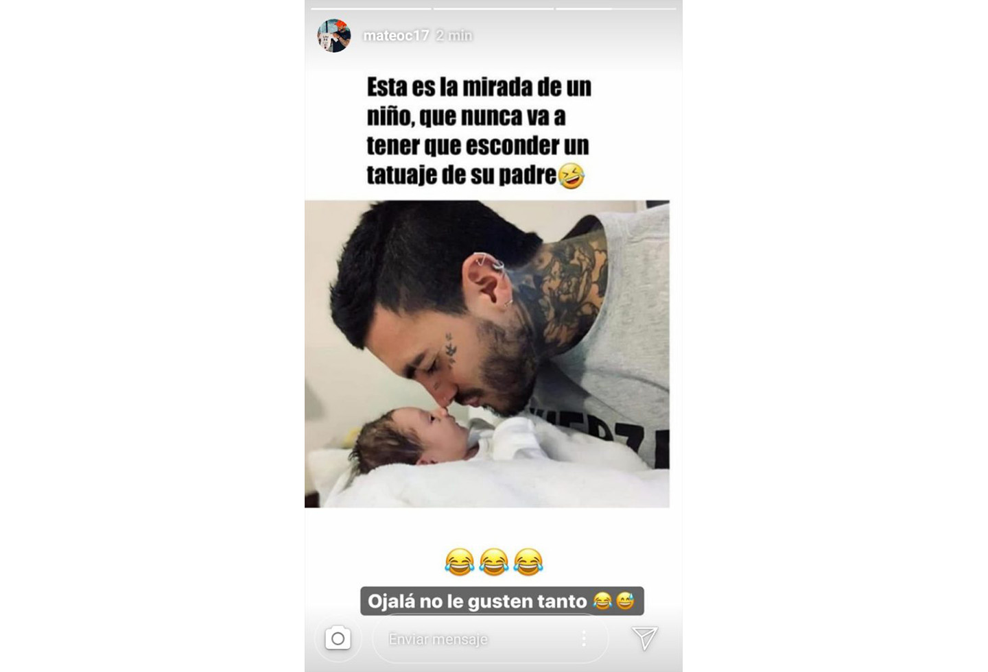 El deportista publicó una historia relacionada a sus tatuajes
