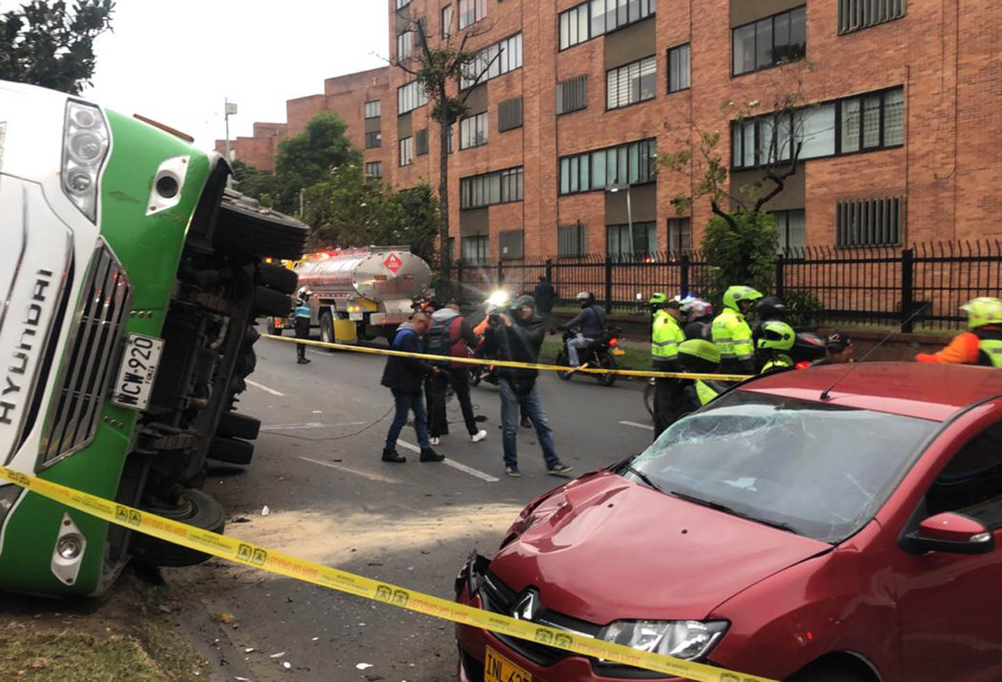 El accidente registrado en el sector de Niza, en Bogotá