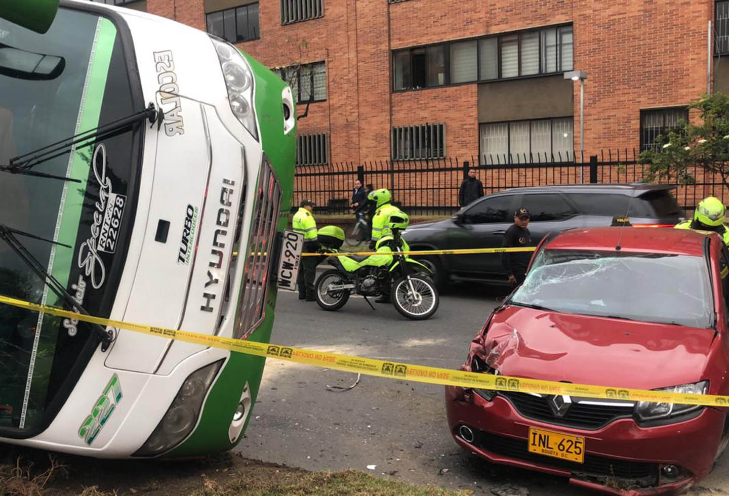 El accidente registrado en el sector de Niza, en Bogotá