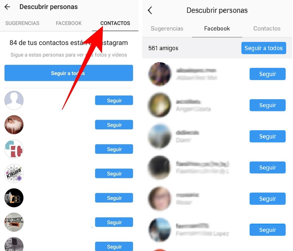 Apartado Descubrir Personas