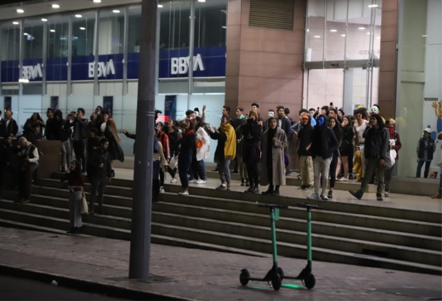 Protestas cerca de la Universidad Pedagógica