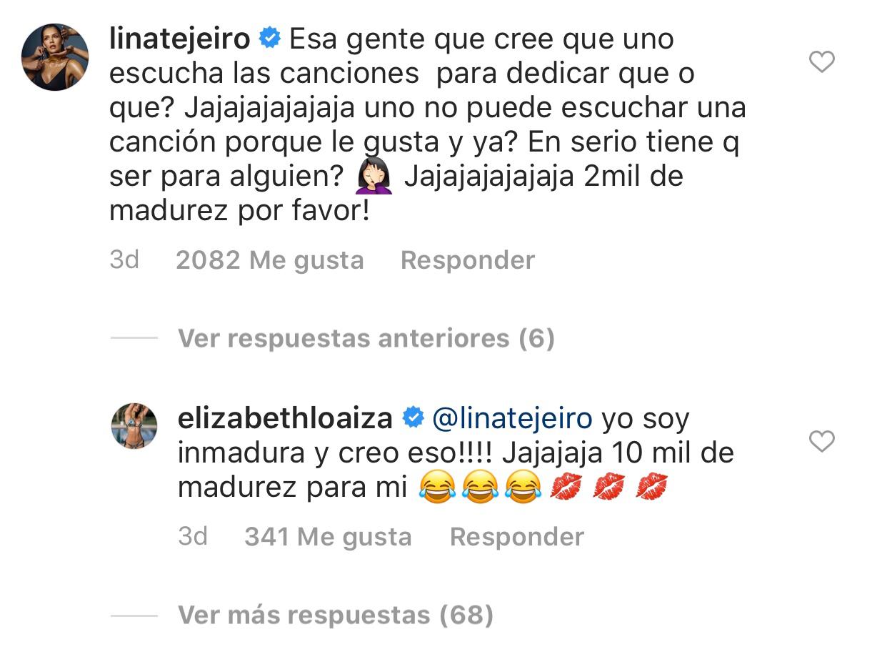 Captura Instagram - Indirecta de Lina Tejeiro