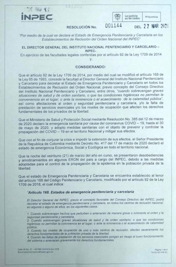 EMERGENCIA CARCELARIA EMERGENCIA CARCELARIA