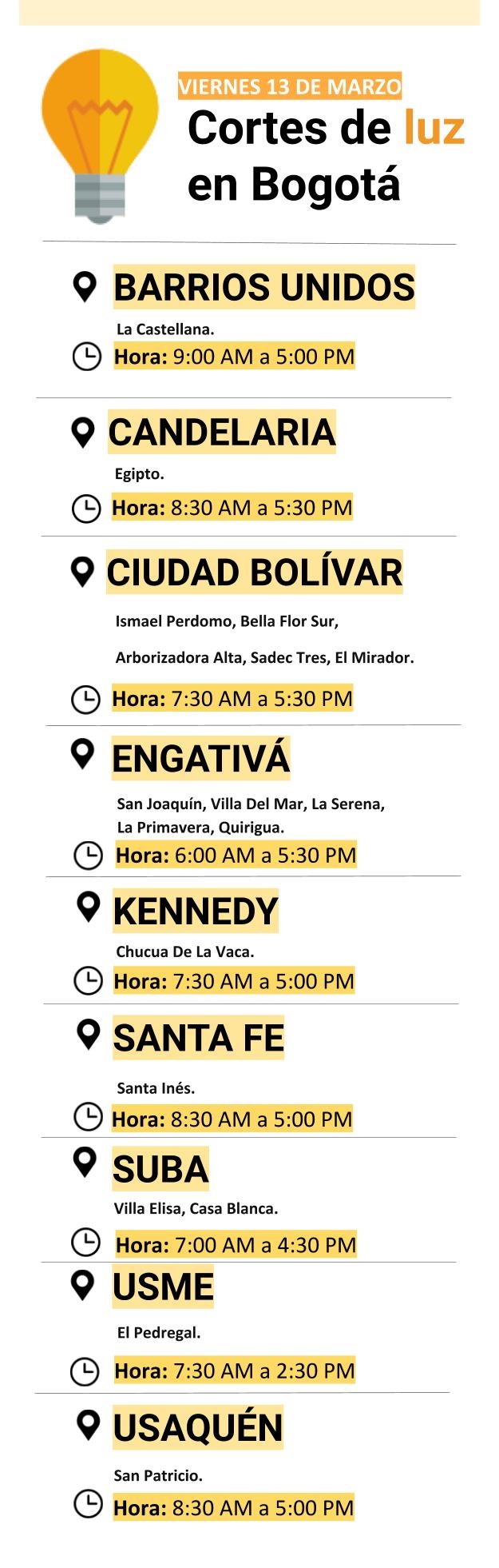 Luz para este viernes