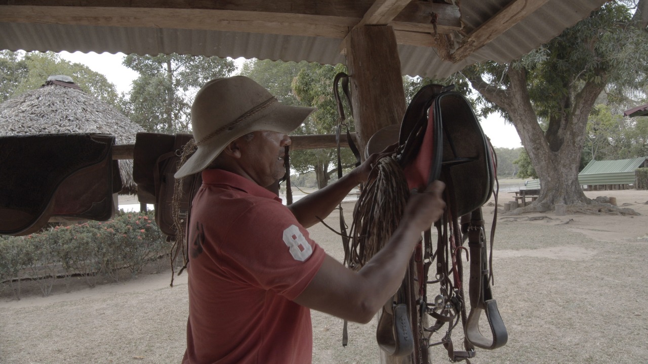 Hombre llanero en su cotidianidad.