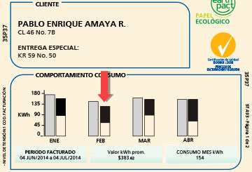 Facturas de recibos públicos