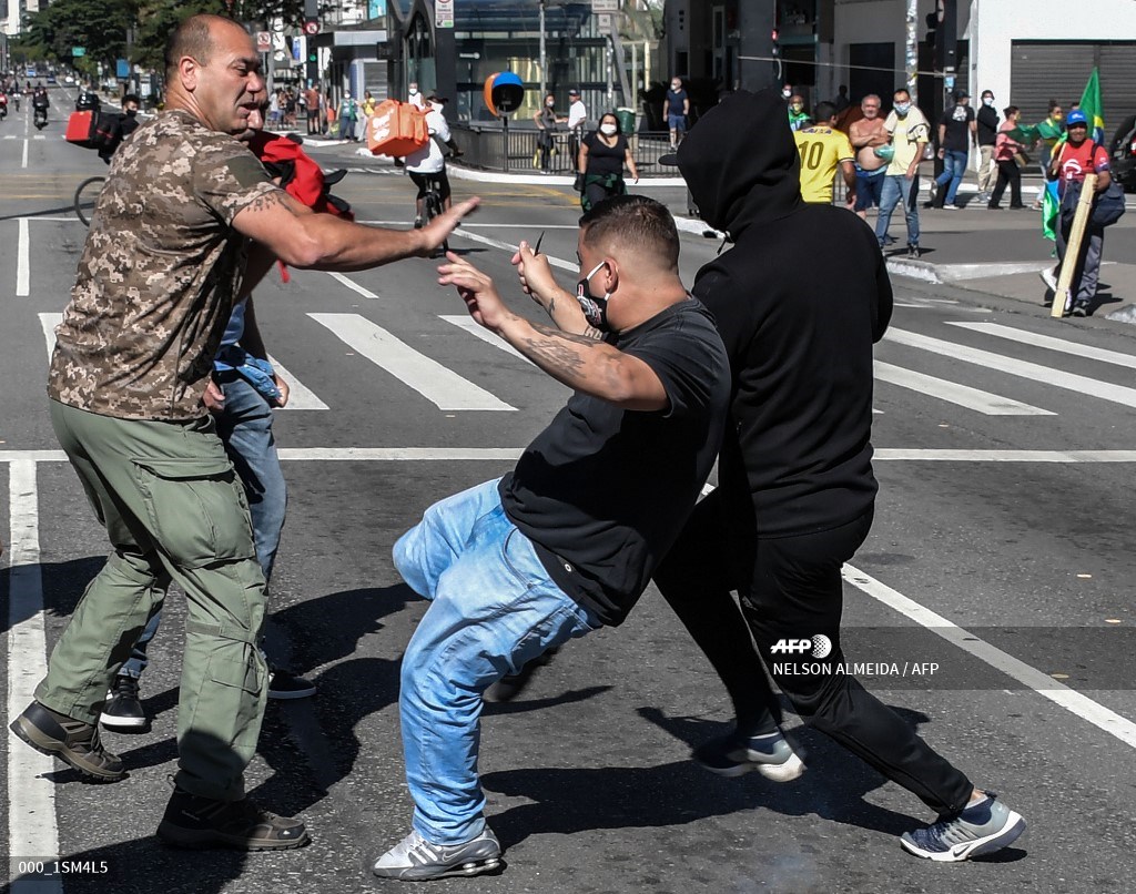 Protestas en Brasil entre seguidores de Bolsonaro y opositores