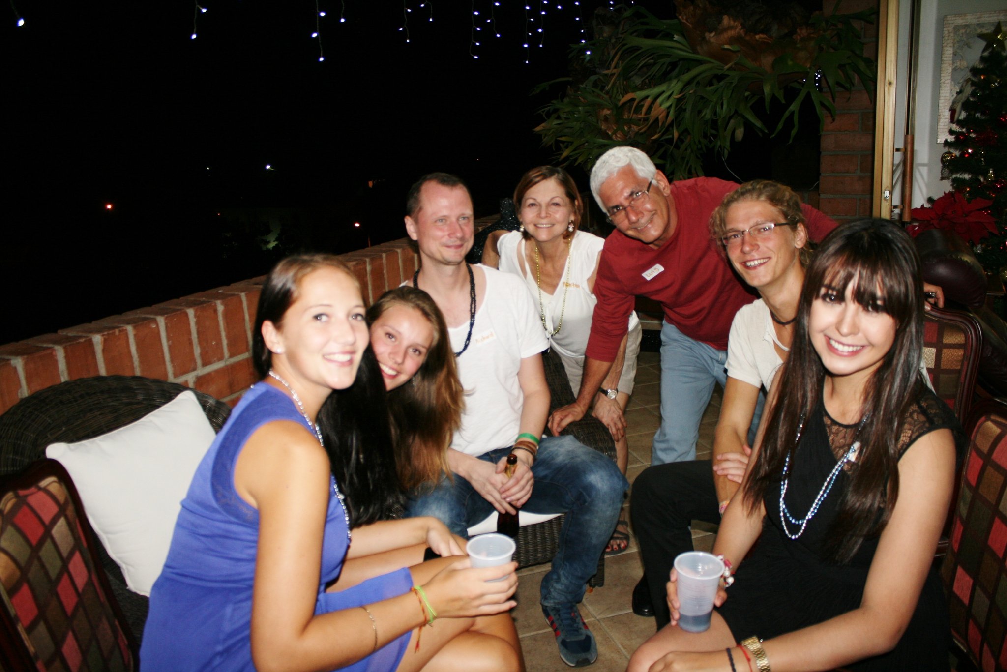 Fiesta de Juan Luis con extranjeros