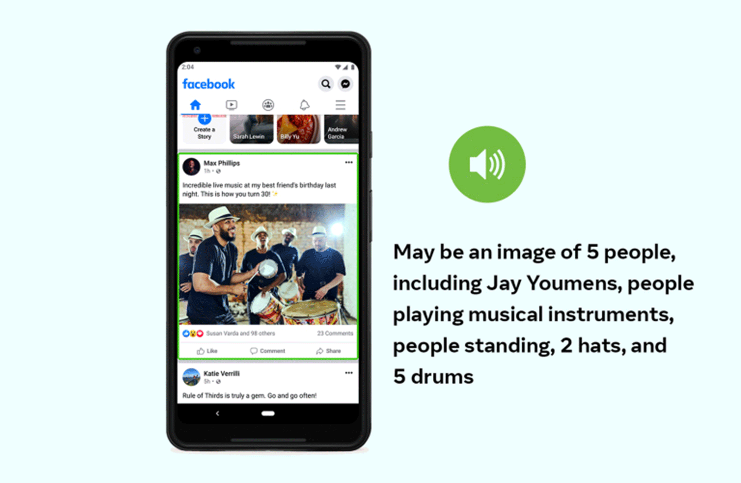 Facebook crea IA para personas invidentes
