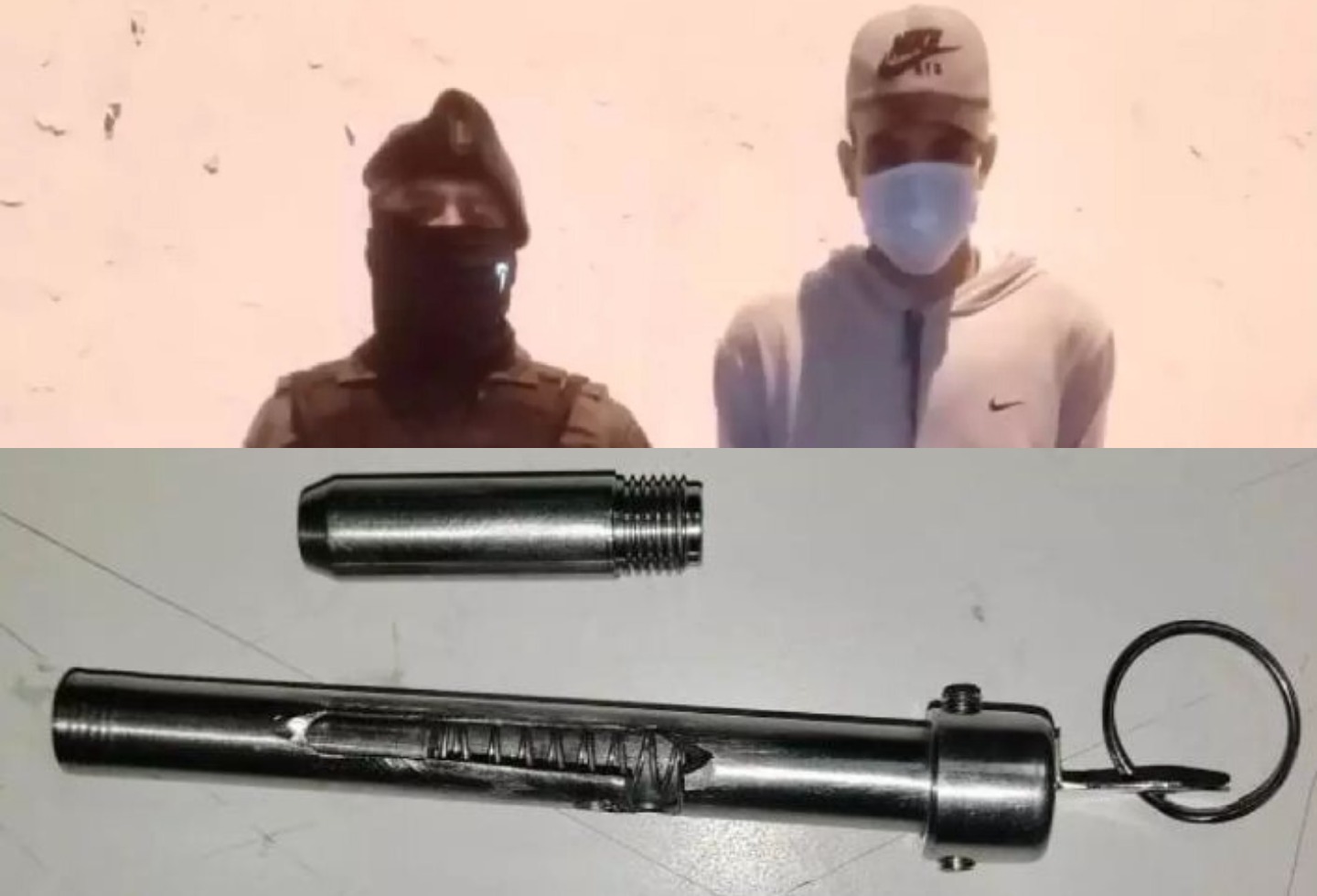 Extranjero capturado con esfero pistola
