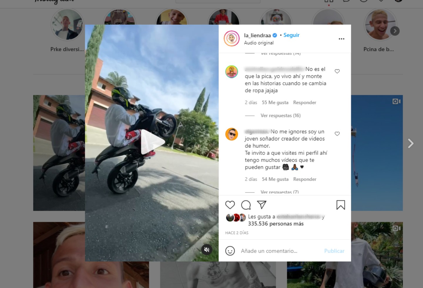 La Liendra hace truco en su Ducati