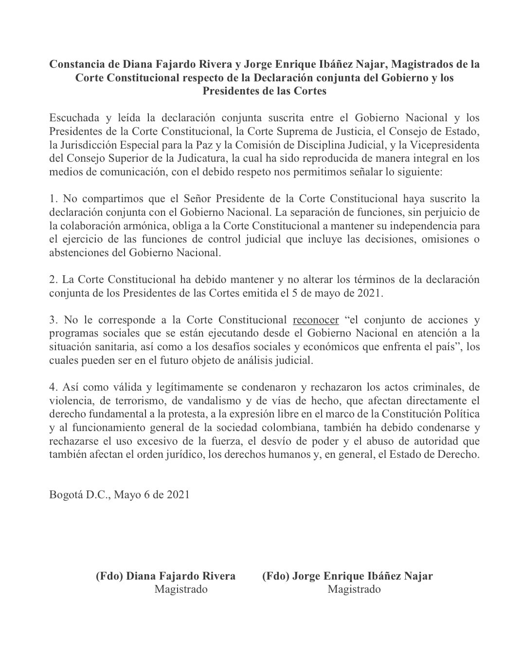 CORTE CONSTITUCIONAL
