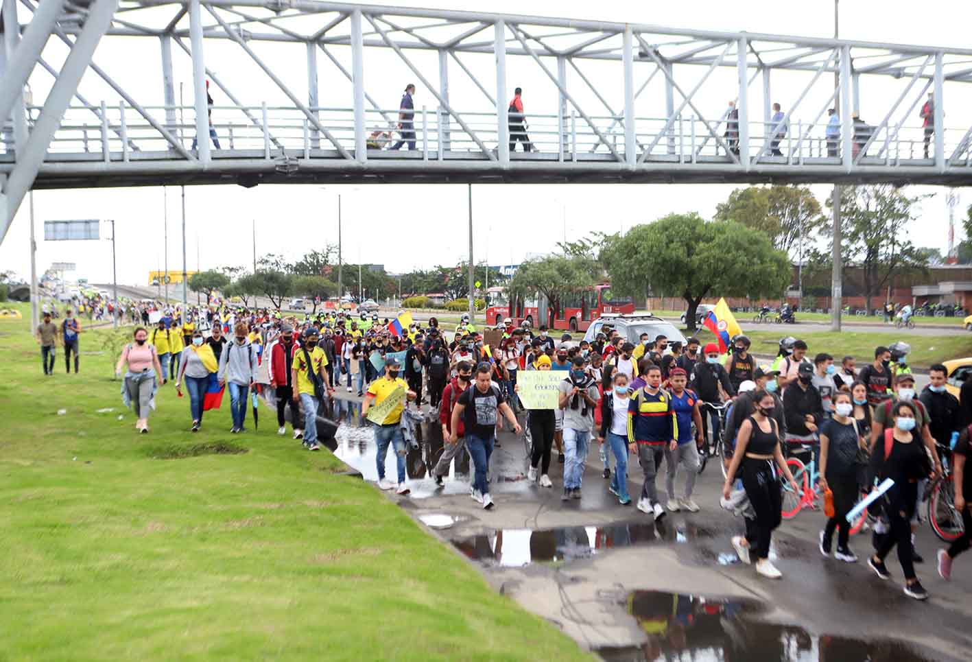 Bogotá vivió nuevas protestas en quinto día de paro nacional