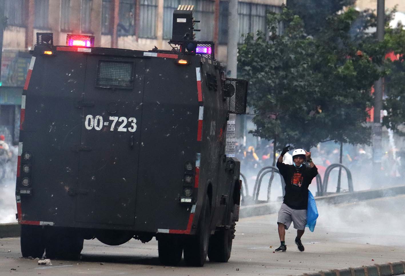 Disturbios en Bogotá durante las marchas del 1 de mayo de 2021
