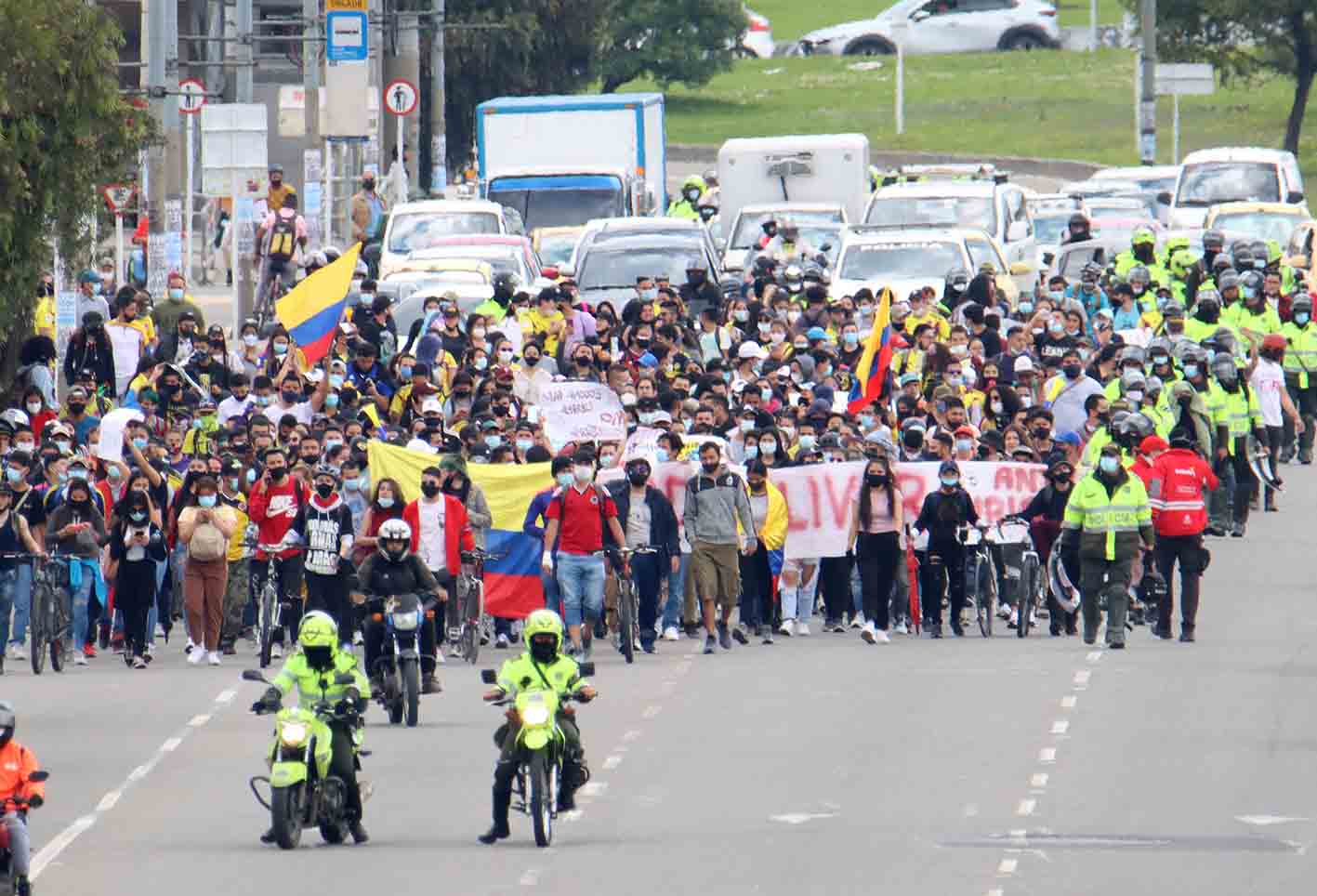 Bogotá vivió nuevas protestas en quinto día de paro nacional