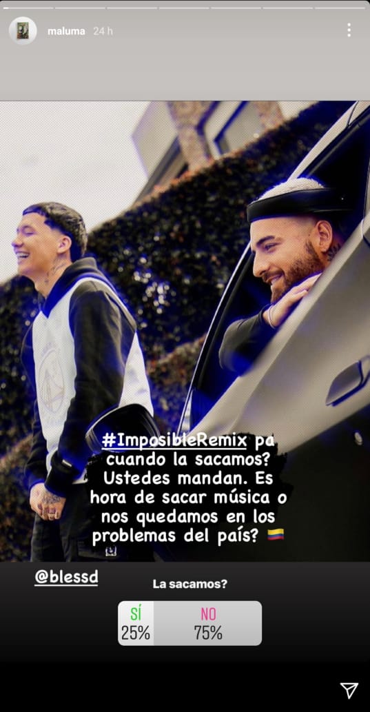 Maluma- Historias de Instagram