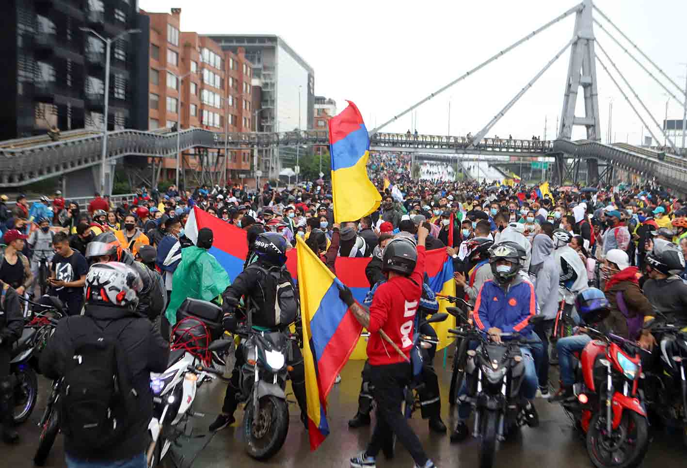 Paro nacional 5 de mayo: manifestantes marcharon por calles de Bogotá