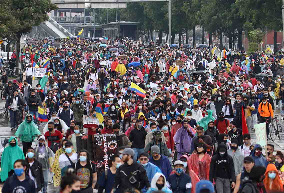 Paro nacional 5 de mayo: manifestantes marcharon por calles de Bogotá