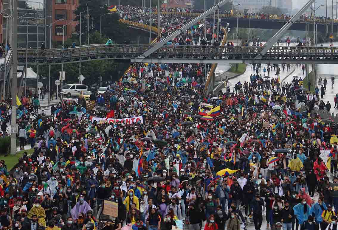 Paro nacional 5 de mayo: manifestantes marcharon por calles de Bogotá