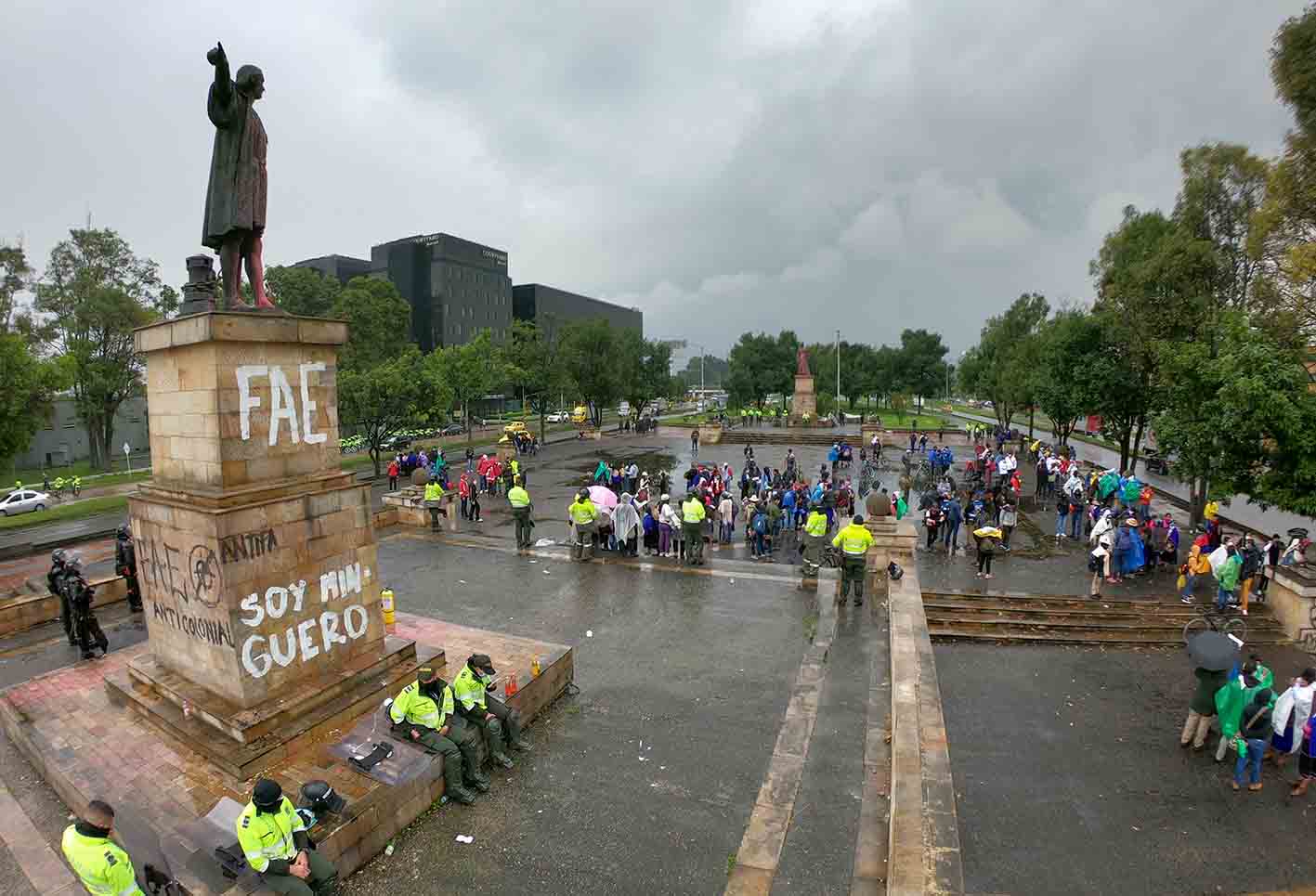 Indígenas del Pueblo Misak - protestas en Bogotá 9 de junio