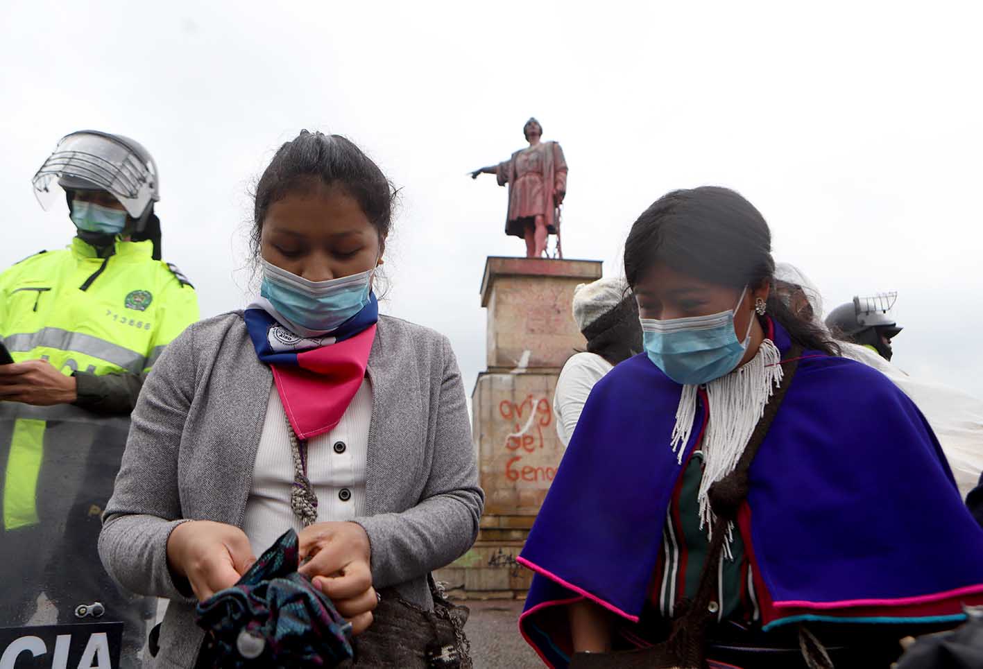 Indígenas del Pueblo Misak - protestas en Bogotá 9 de junio