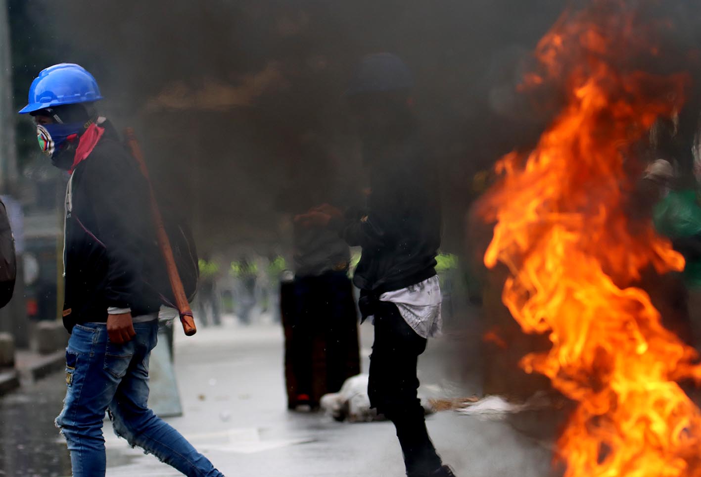 Protestas en Bogotá, en la Avenida El Dorado este 9 de junio