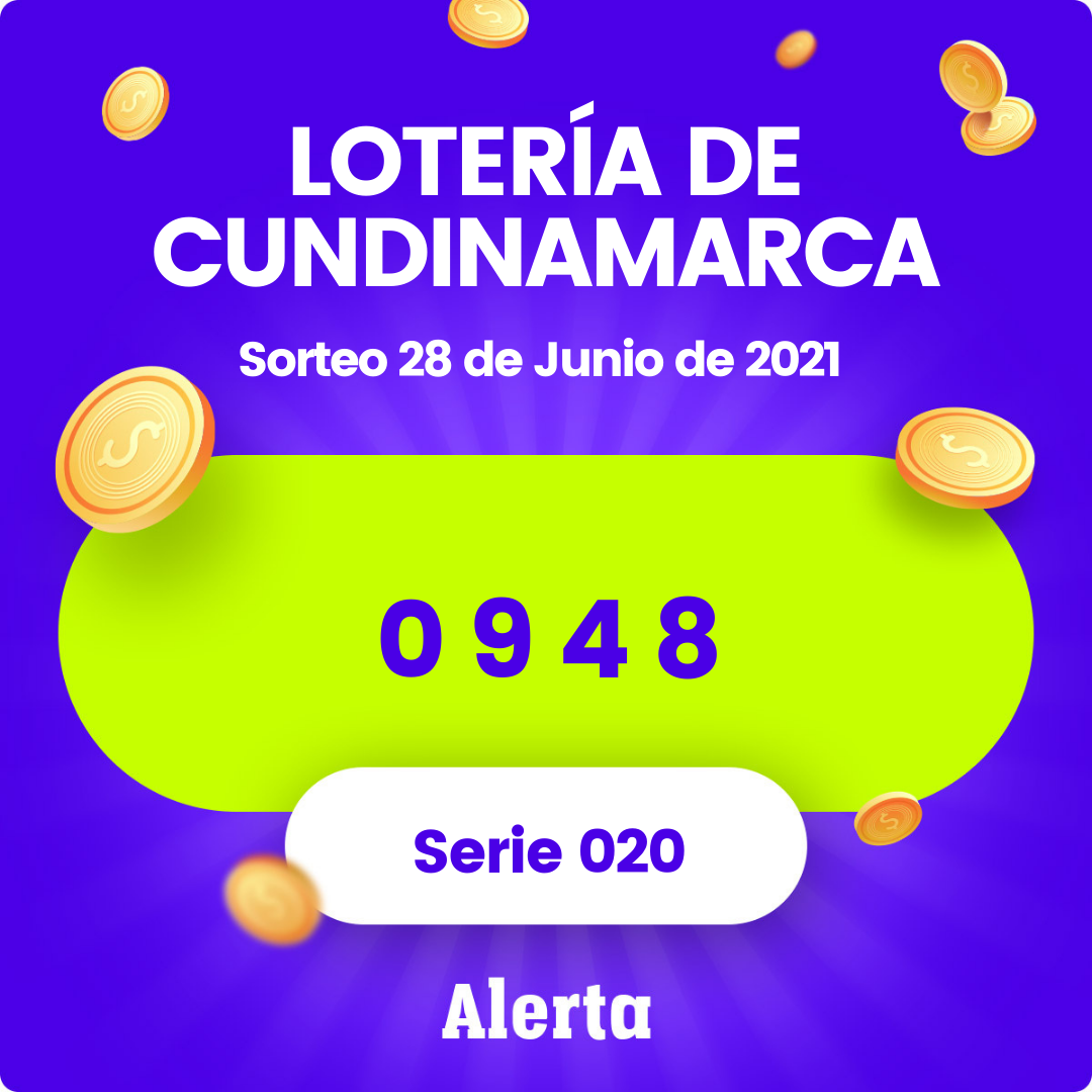 Resultados de la Lotería de Cundinamarca de este lunes 28 de junio