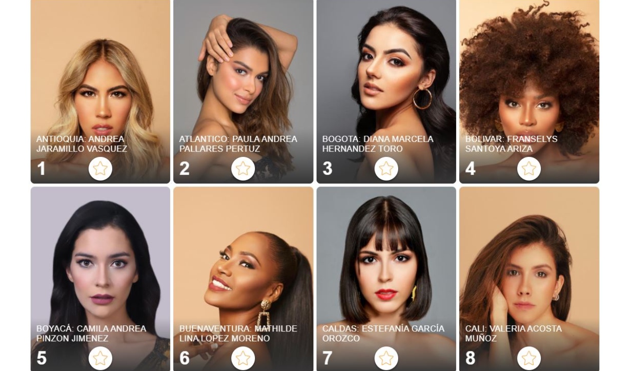 Candidatas de Miss Universe Colombia 2021