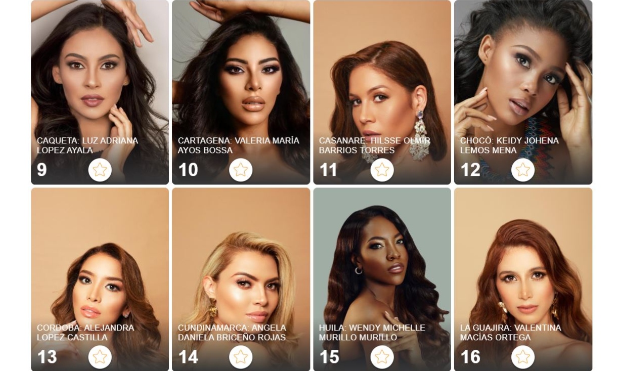 Candidatas de Miss Universe Colombia 2021